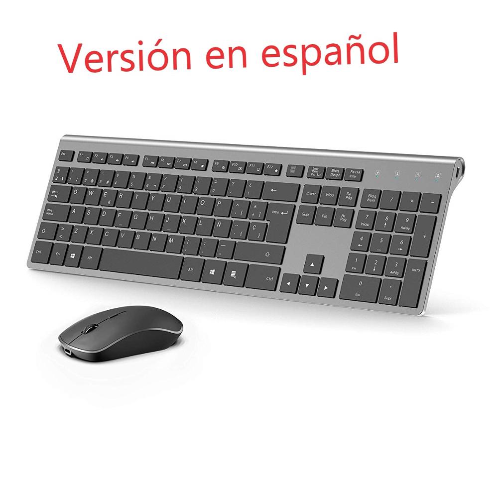 Gaming Keyboard Ergonomics - مجموعة لوحة مفاتيح وماوس صامتة لاسلكية