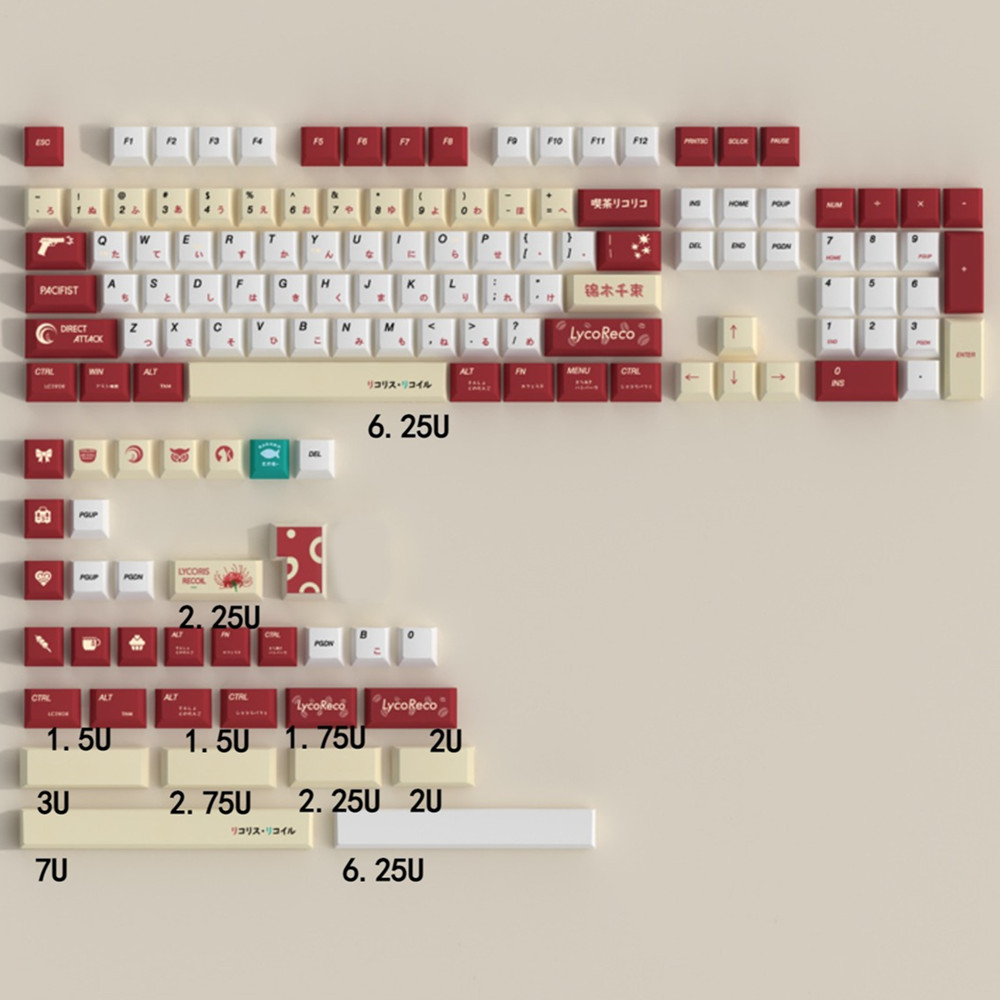 Gaming Keyboard Ergonomics - أغطية مفاتيح PBT من Lycoris Recoil