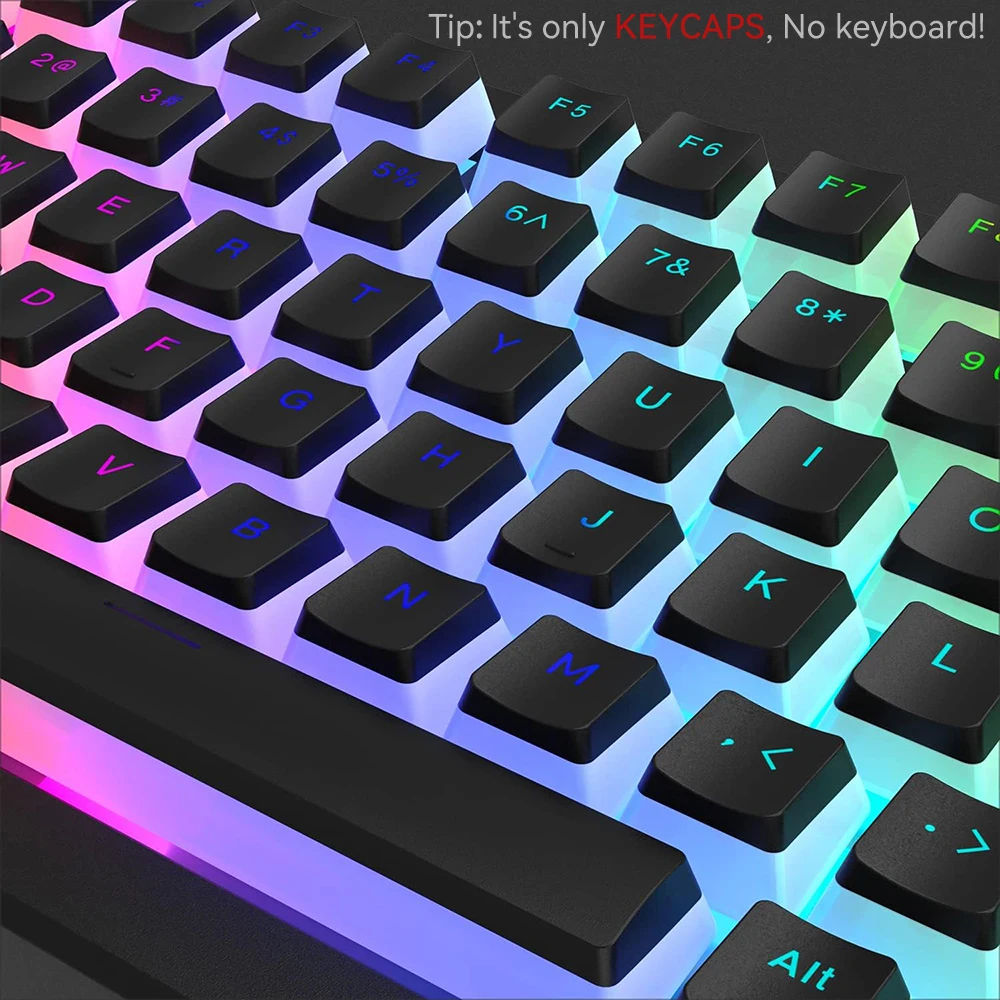 أغطية مفاتيح PBT جديدة 129 مفت - مراجعة Gaming Keyboard And Mouse Set وسعره
