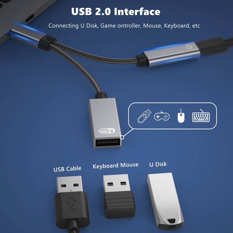الصوت 1 إلى 2 نوع-C إلى USB OT - مراجعة Gaming Keyboard Types وسعره